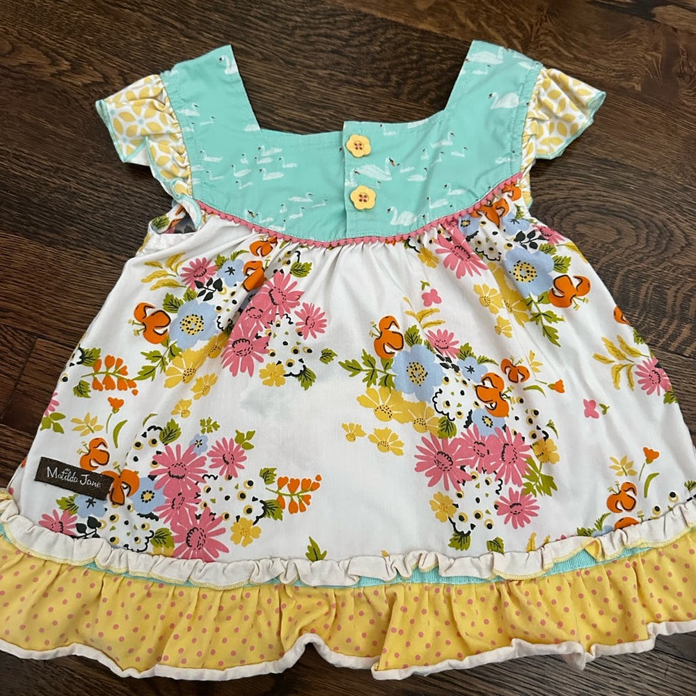 Floral Baby Dress with Ruffle Hem